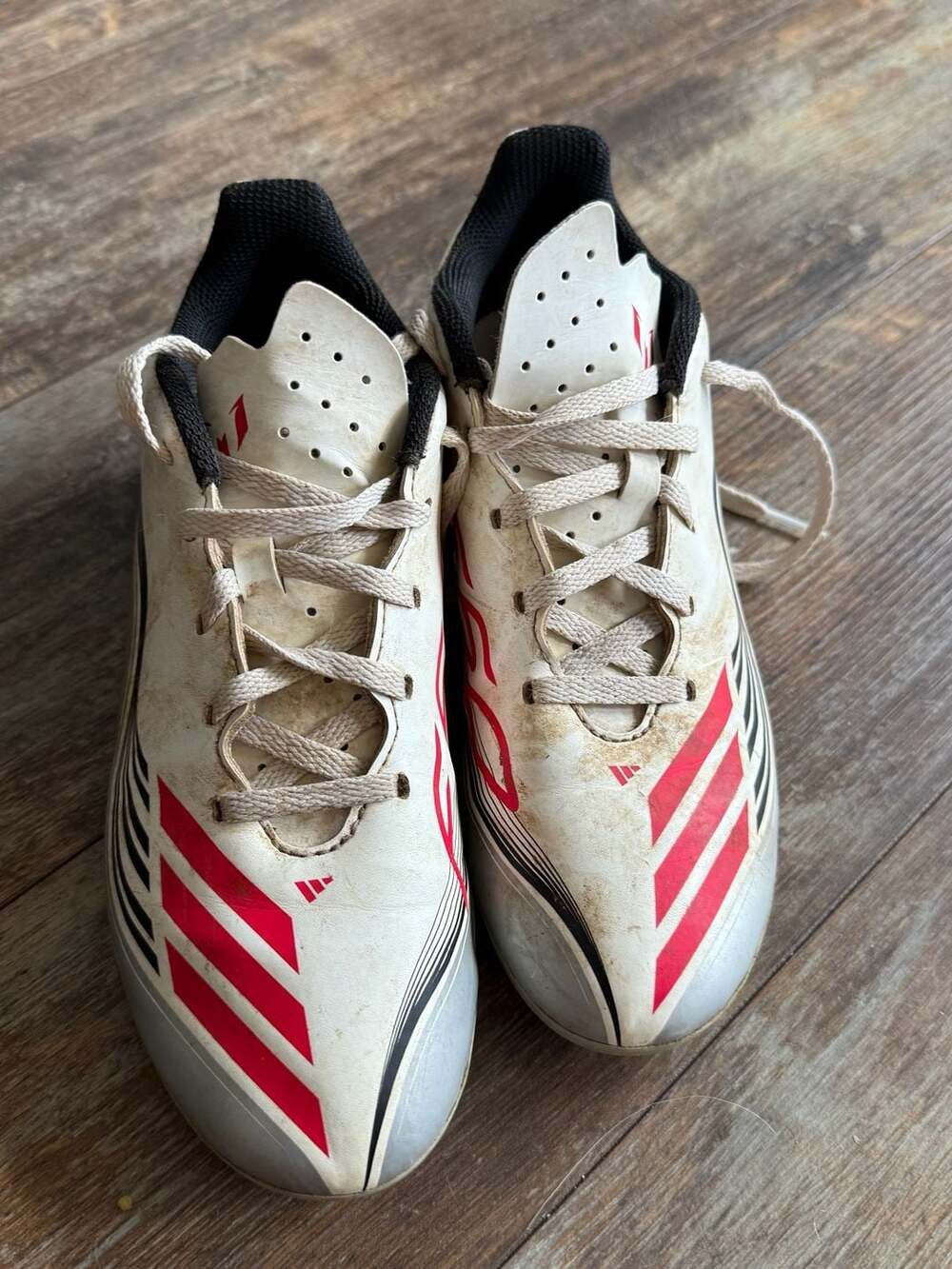 Adidas F50 Messi League Firm Ground Soccer Cleats White Kids Size 3.5